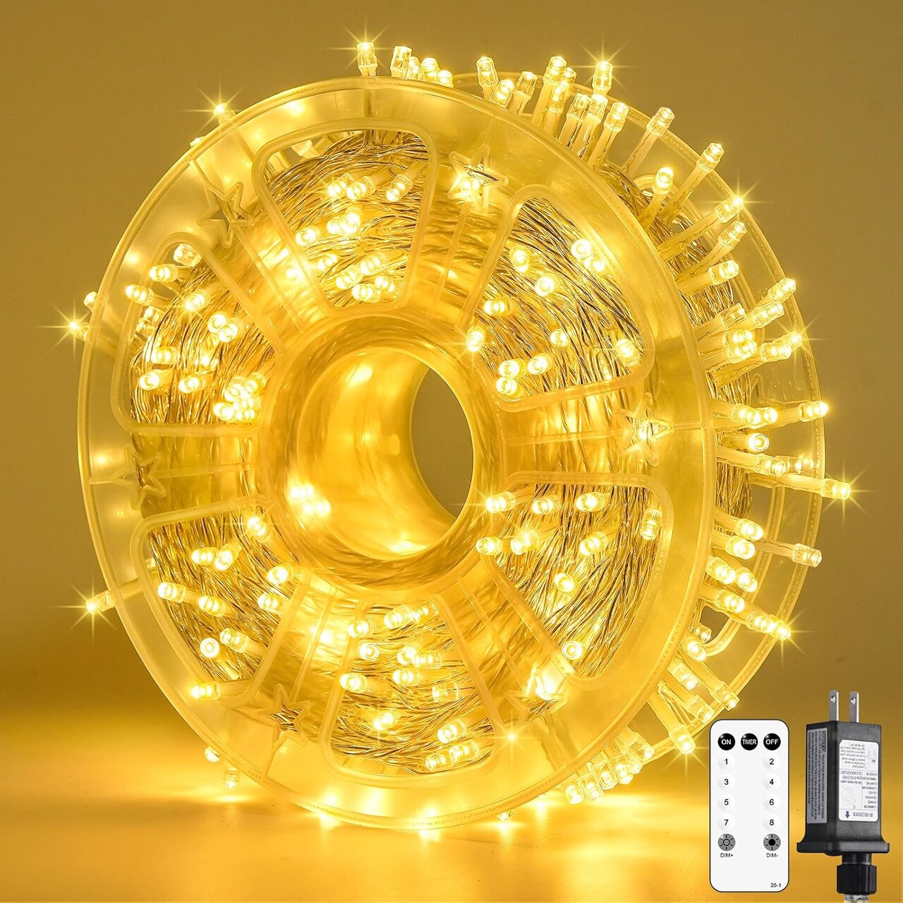 400 LED 132FT Warm White Christmas String Lights, Indoor/Outdoor Plug-In Fairy Lights with Remote, 8 Modes, Timer, Twinkle Lights for Xmas Tree, Patio, Bedroom, Party & Holiday Decor (Warm White)